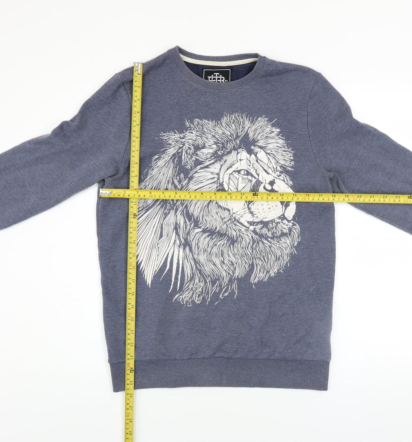 The Bearhug Co Men’s Blue Lion Graphic Sweatshirt Size S