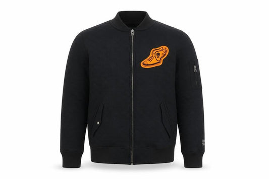 Respect Boys Black Quilted Bomber Jacket 12-13 Years Full Zip Cotton Blend