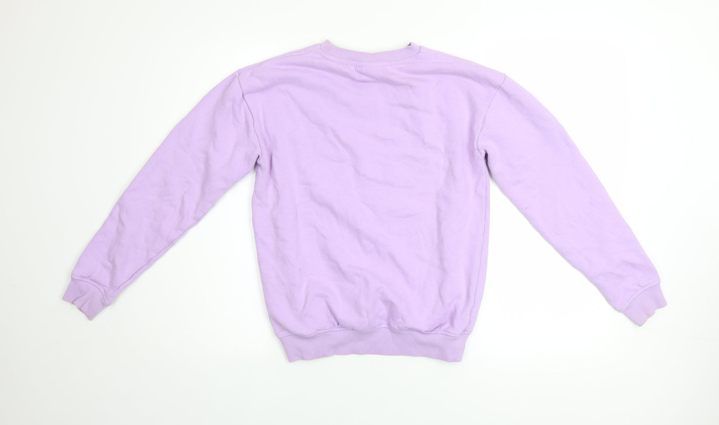 Ellesse Women's Purple Logo Crew Neck Sweatshirt UK 8
