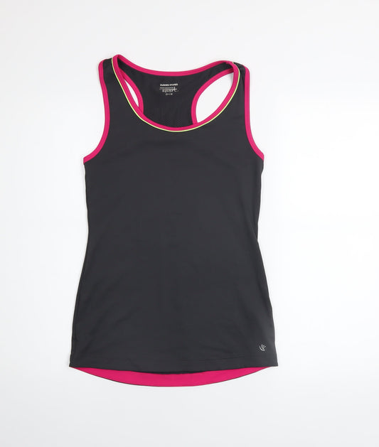 Dunnes Stores Women Black Racerback Tank Top Size 8 Athletic Fit