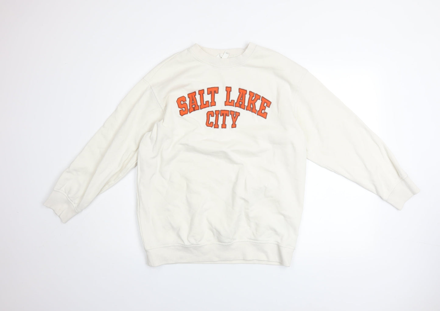 H&M Women Ivory Salt Lake City Pullover Sweatshirt XS