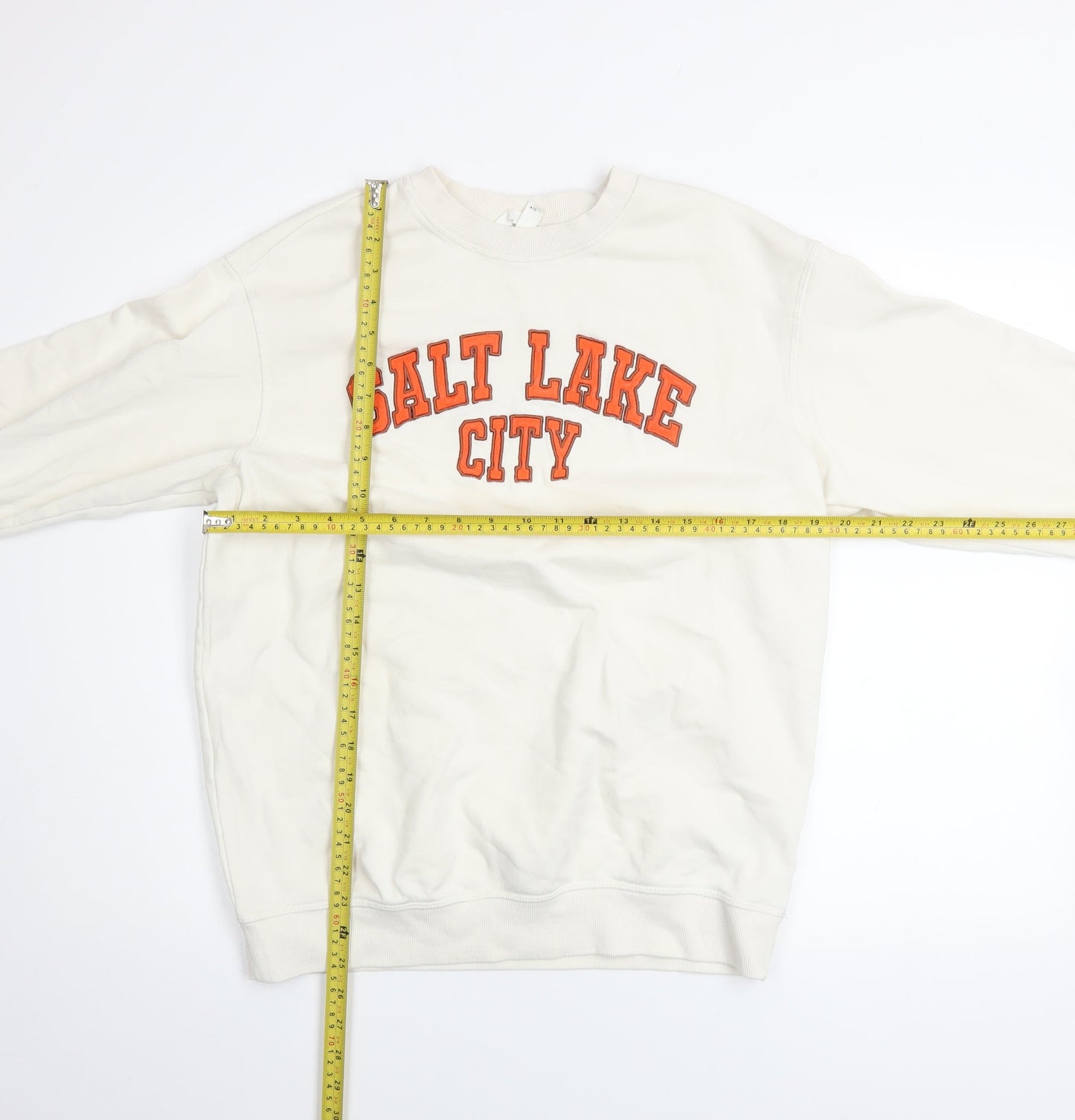 H&M Women Ivory Salt Lake City Pullover Sweatshirt XS