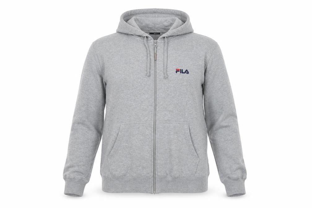 Fila Women’s Grey Full Zip Hoodie Small – Casual Athletic Sweatshirt