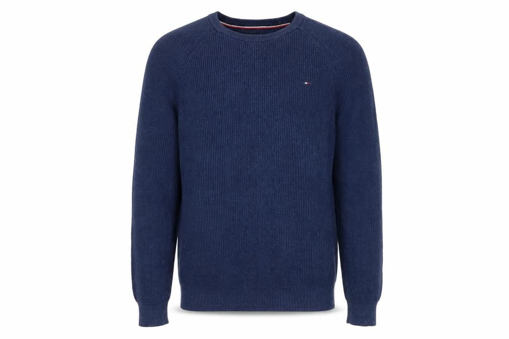 Tommy Hilfiger Men’s Blue Cotton Crew Neck Jumper L