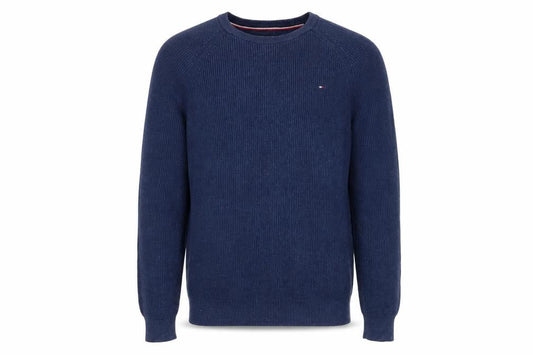 Tommy Hilfiger Men’s Blue Cotton Crew Neck Jumper L
