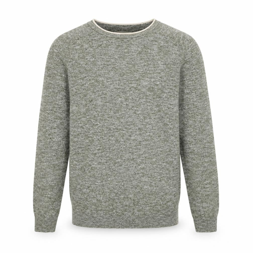 River Island Men's Grey Cotton Blend Crew Neck Pullover Jumper XS