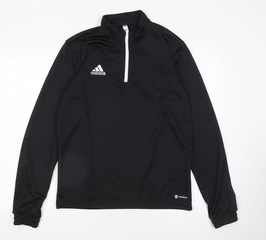 Adidas Men's Black M 1/4 Zip High Neck Athletic Sweatshirt