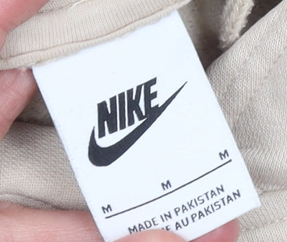 Nike Women’s Beige Pullover Hoodie M Cotton Blend Casual