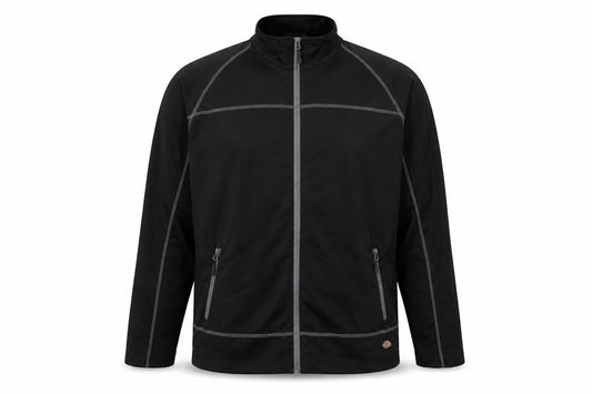 Dickies Men’s Black 2XL Softshell Track Jacket Full Zip Activewear