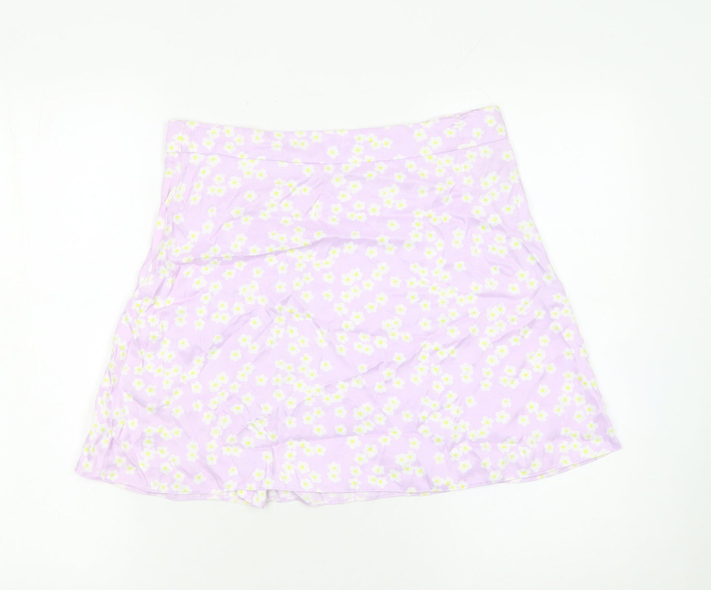 Primark Women’s Purple Floral Wrap Short Skirt Size 12