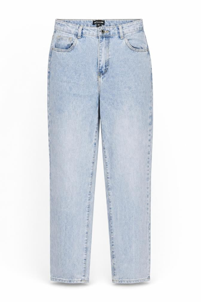 PRETTYLITTLETHING Women's Blue Size 6 High Waist Straight Jeans