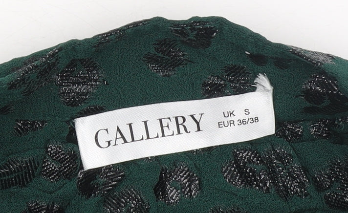 Gallery Women Green Animal Print Knee Length A-Line Dress Size S