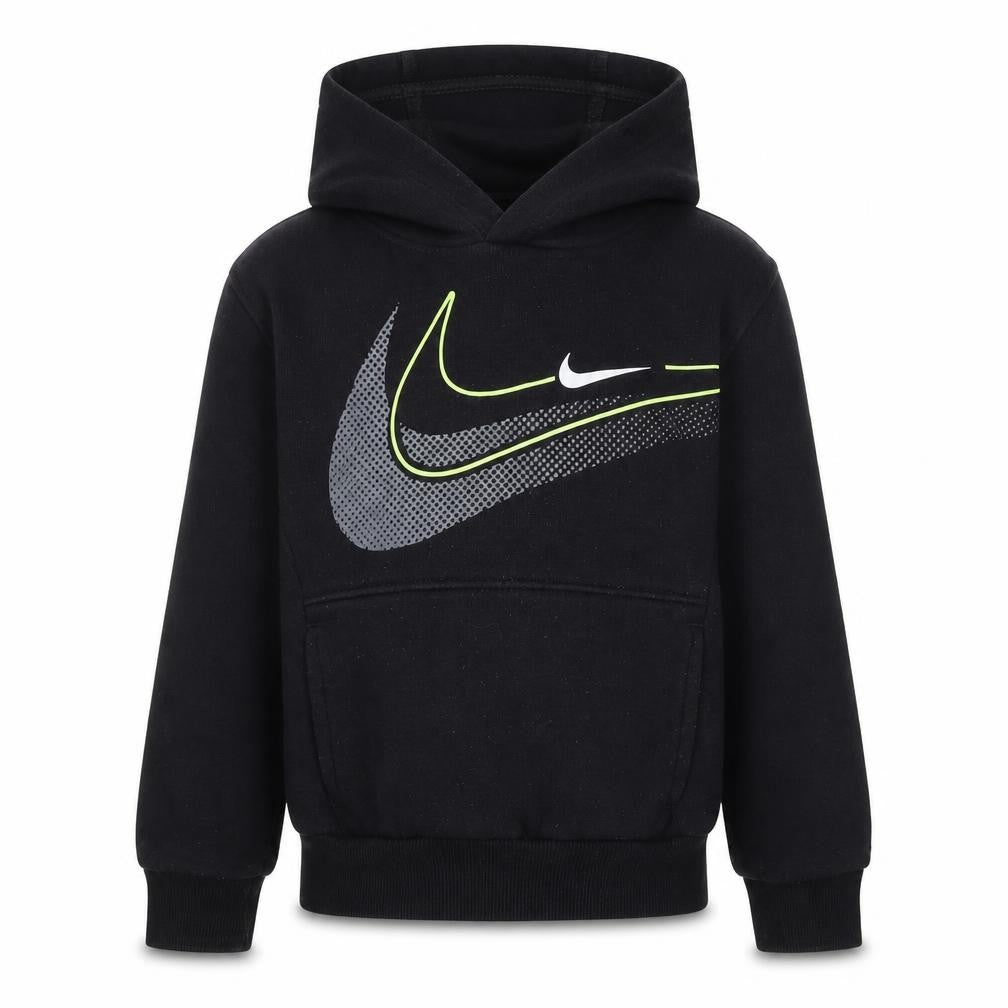 Nike Boys Black Pullover Hoodie 2-3 Years Fleece Graphic Logo Sweatshirt