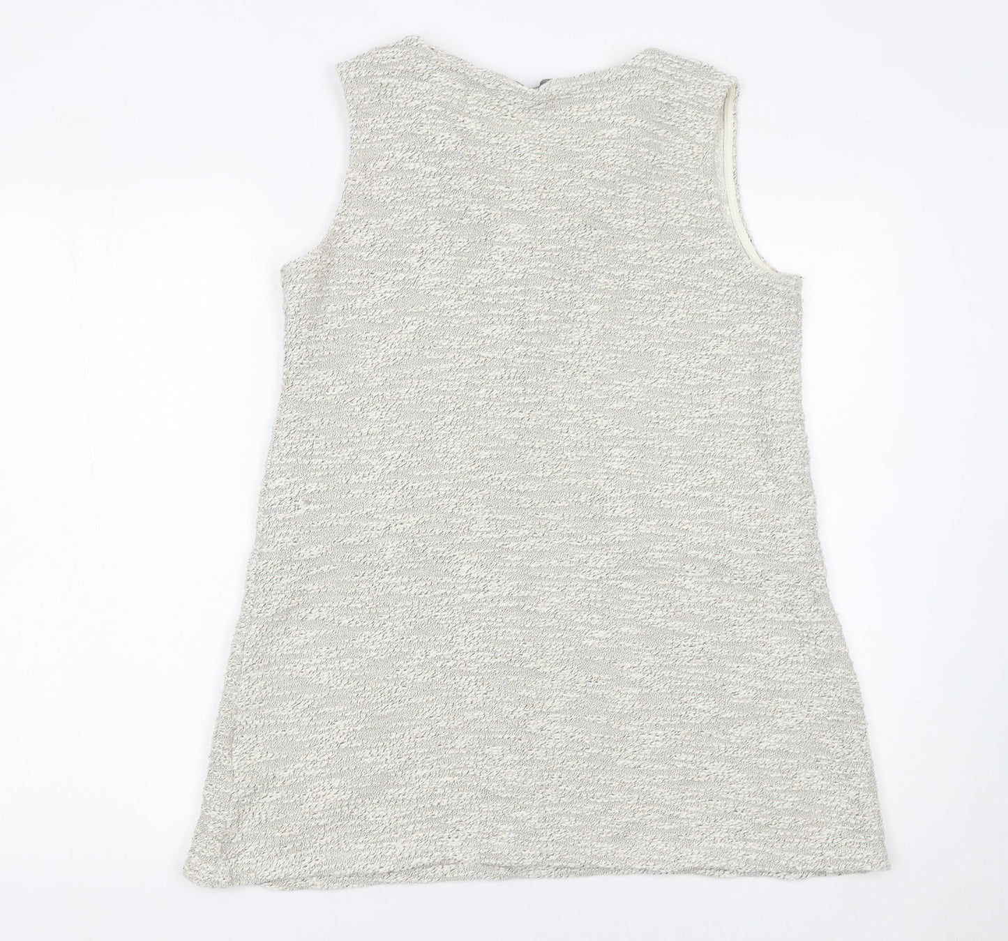 Sfera Women’s Ivory Knit Sleeveless Tunic V-Neck Blouse Size S