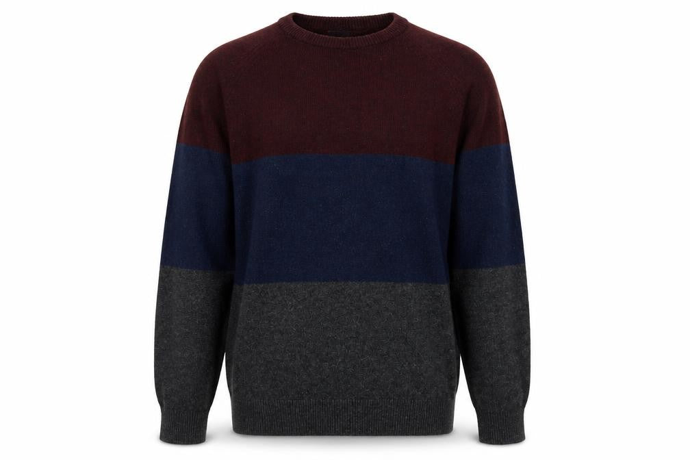 Next Men's Multicoloured L Crew Neck Striped Pullover Jumper