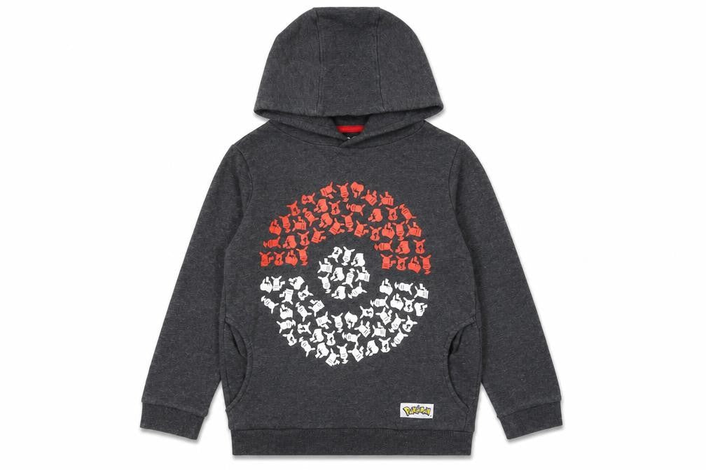 Character.com Boys Grey Pokemon Hoodie 5-6 Years Pullover Fleece