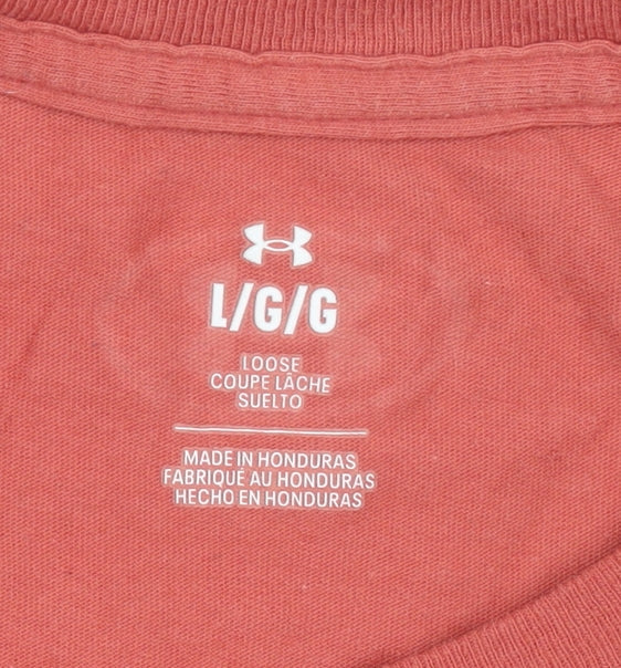 Under Armour Men's Red Logo Graphic T-Shirt Size L Relaxed Fit