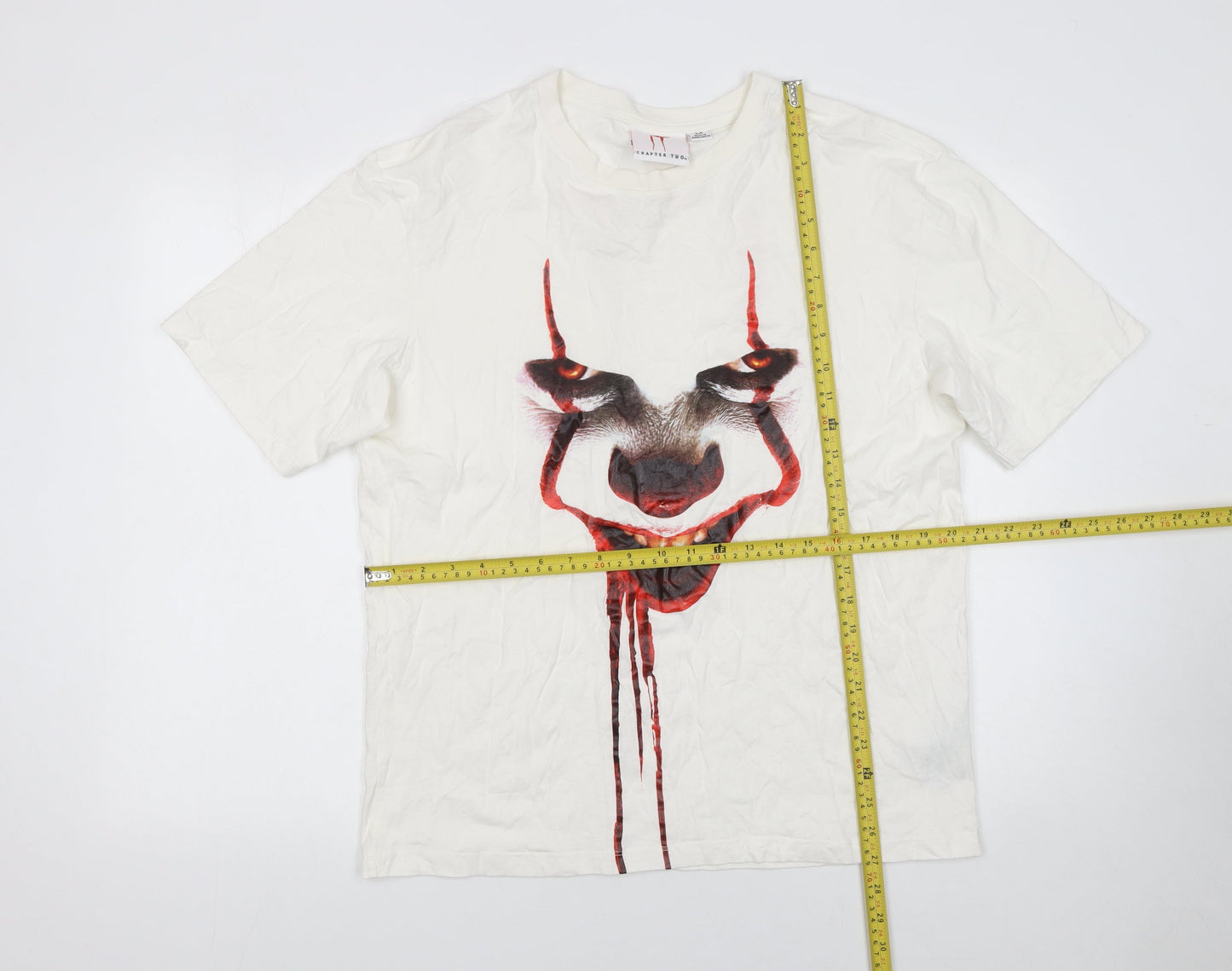 IT Chapter Two Men's White Horror Graphic T-Shirt Size M