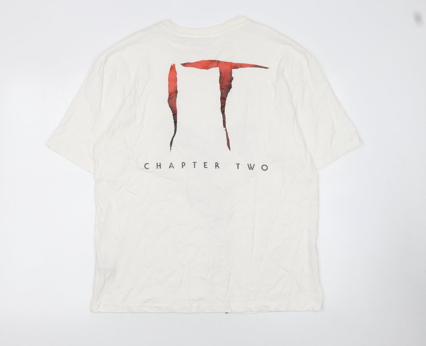 IT Chapter Two Men's White Horror Graphic T-Shirt Size M