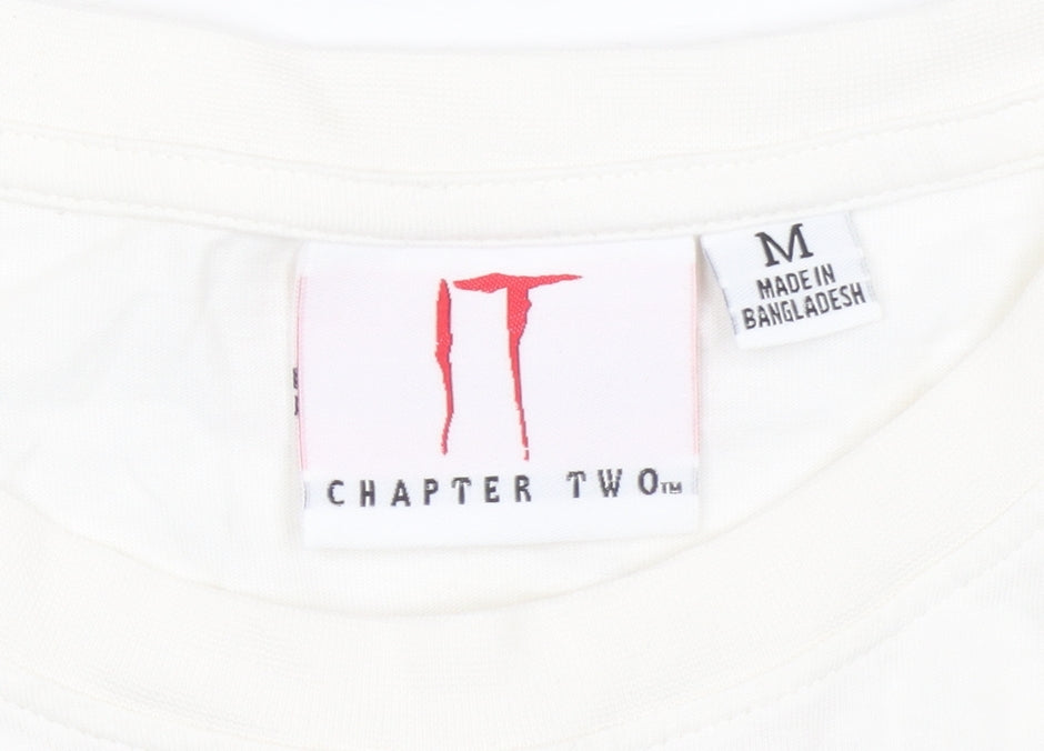 IT Chapter Two Men's White Horror Graphic T-Shirt Size M