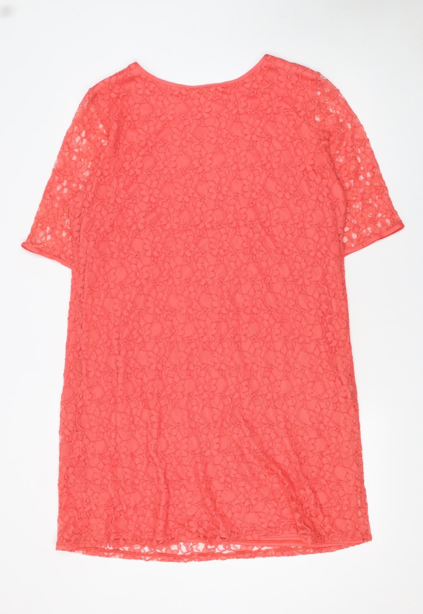 Matalan Women’s Pink Lace Shift Dress Size 18 Knee Length