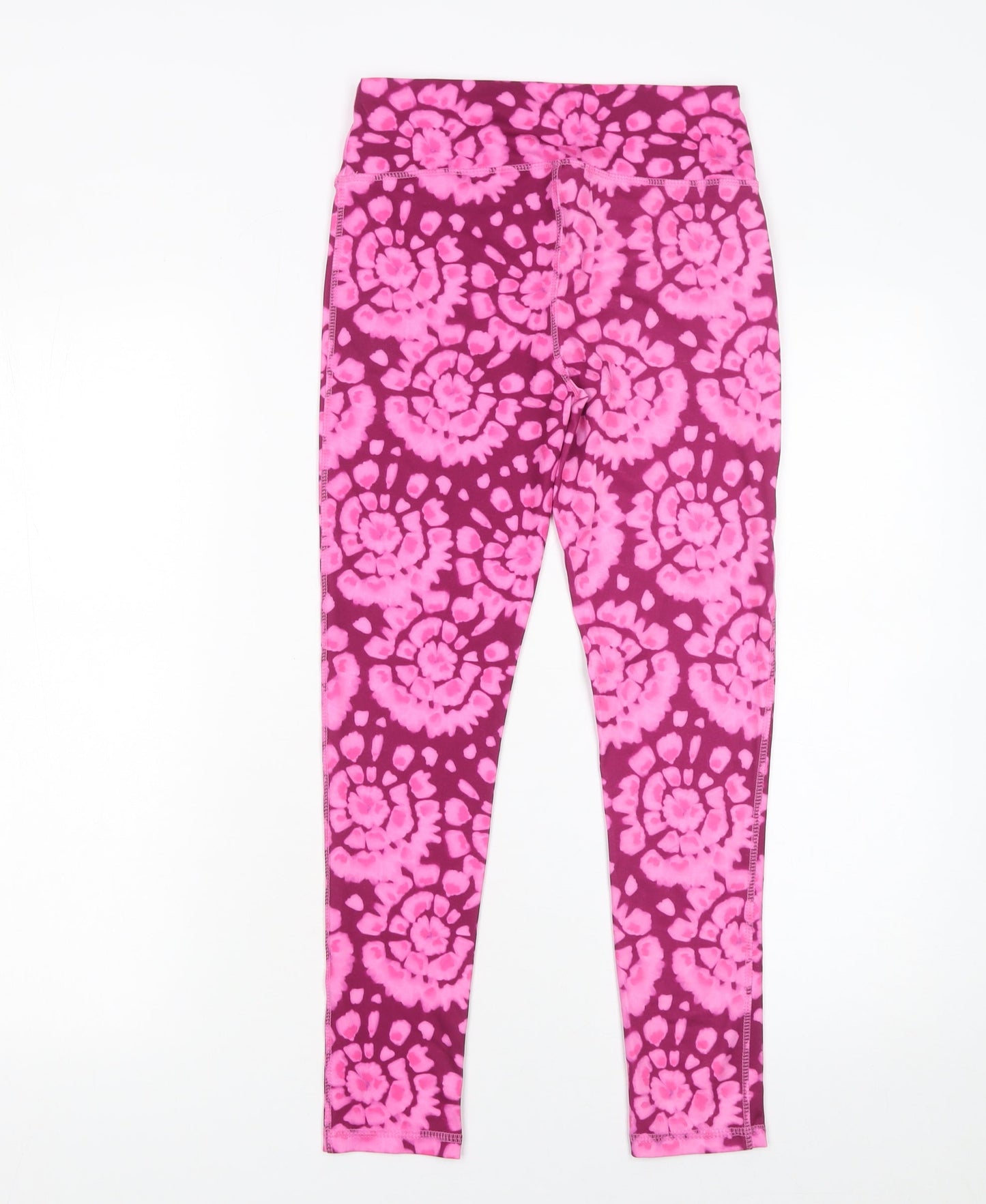 Dunnes Stores Girls Pink Tie Dye Stretch Leggings 10-11 Years