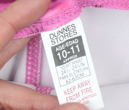 Dunnes Stores Girls Pink Tie Dye Stretch Leggings 10-11 Years
