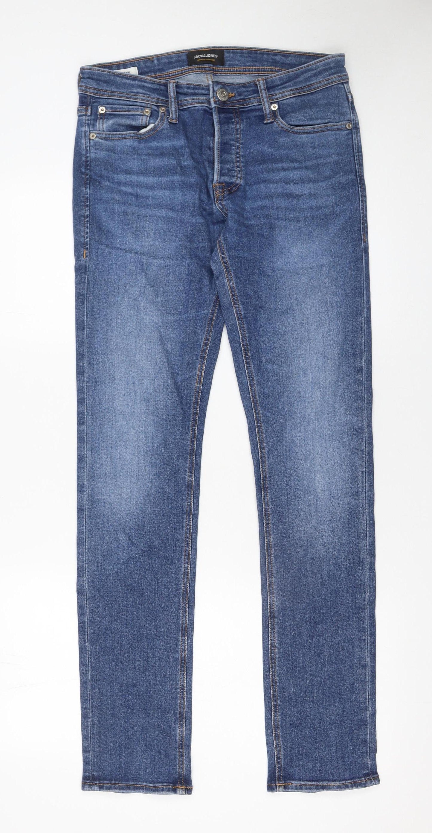 Jack & Jones Men’s Blue Slim Fit Denim Jeans 29W 32L