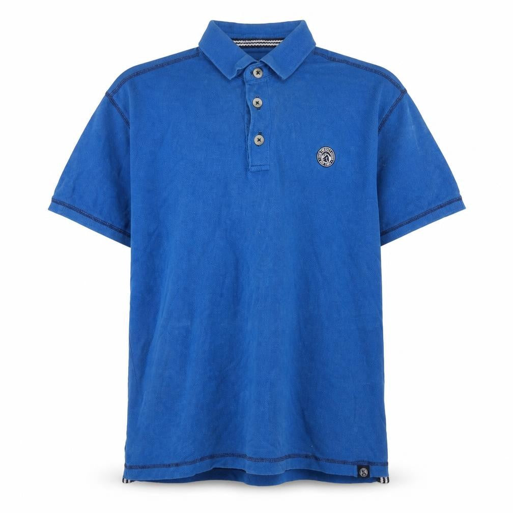 Tog Twenty Four Men's Blue Cotton Short Sleeve Polo Shirt M
