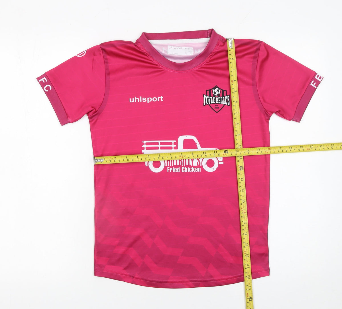 Uhlsport Boys Pink Football Club Jersey T-Shirt 12-13 Years
