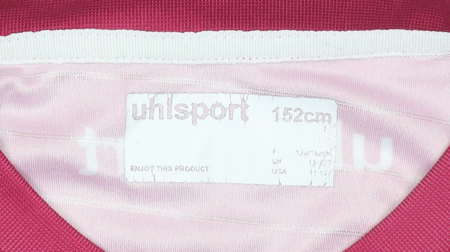Uhlsport Boys Pink Football Club Jersey T-Shirt 12-13 Years