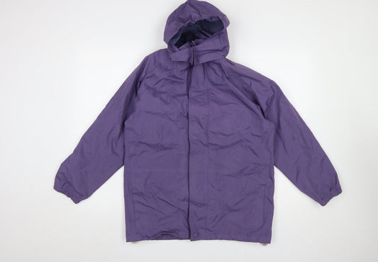 Peter Storm Girls Purple Waterproof Hooded Rain Coat Jacket 11-12 Years