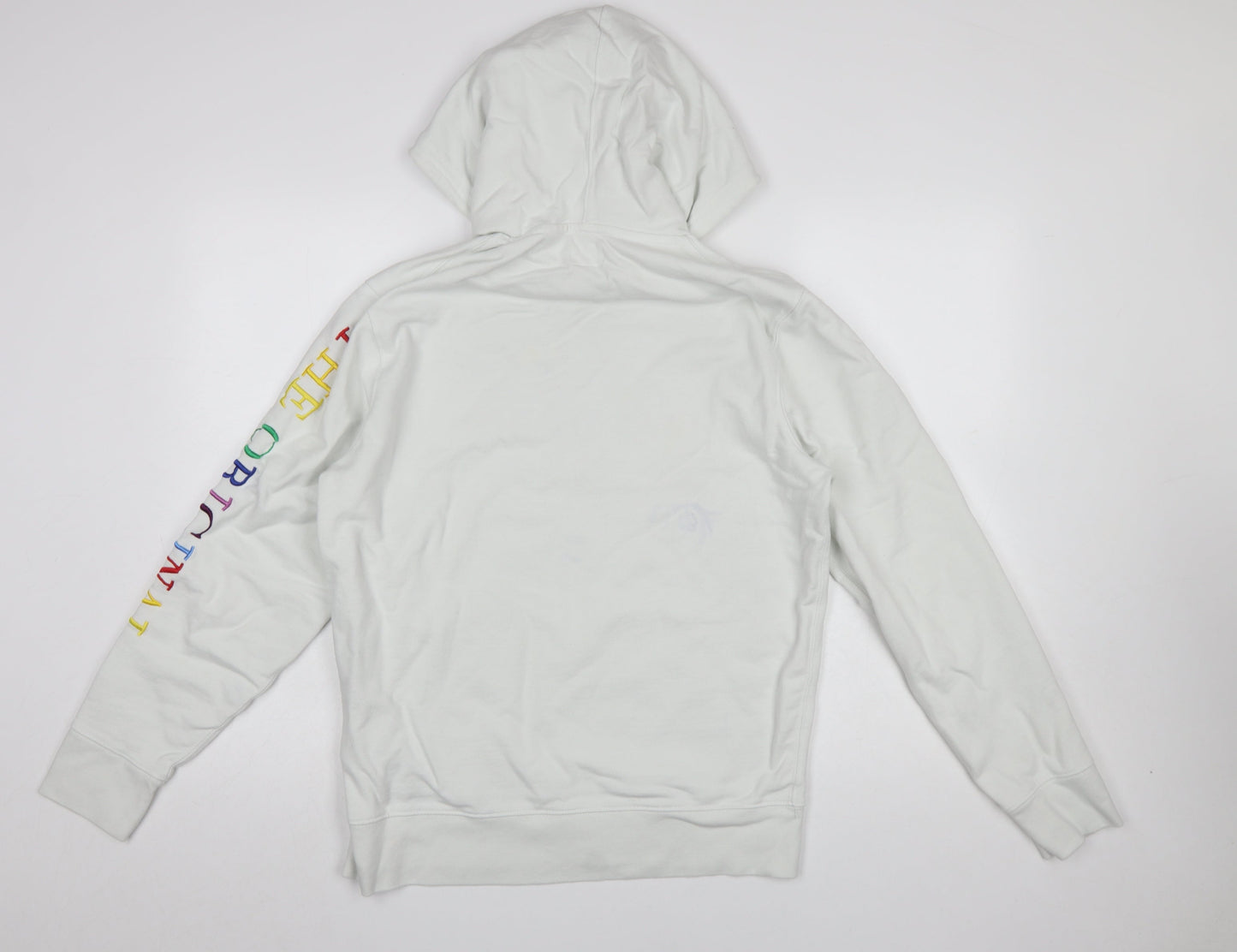 Levi's Women's White Hoodie Medium Cotton Rainbow Logo Pullover