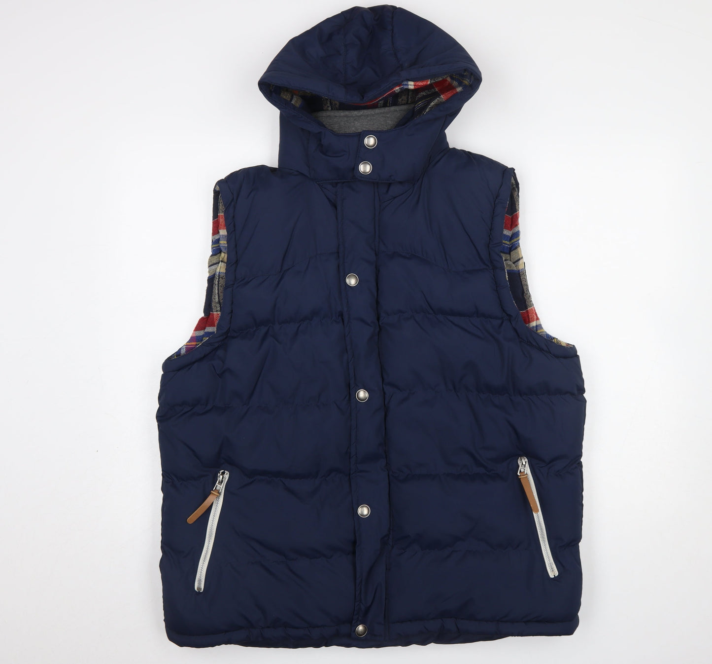 Dunnes Men’s Navy Hooded Puffer Waistcoat XL 44in Lined