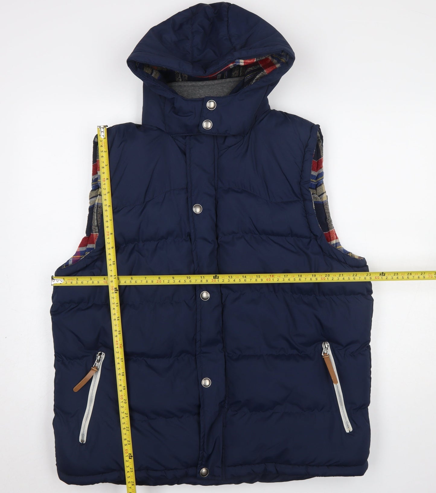 Dunnes Men’s Navy Hooded Puffer Waistcoat XL 44in Lined