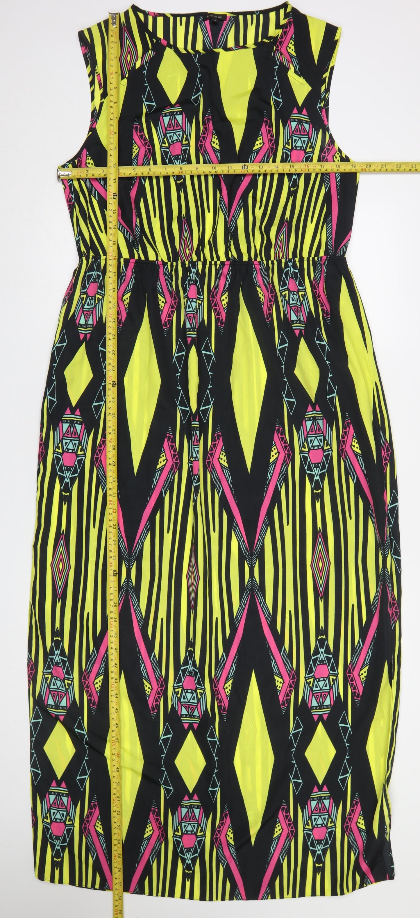 River Island Womens Multicoloured Size 16 Sleeveless Shift Dress