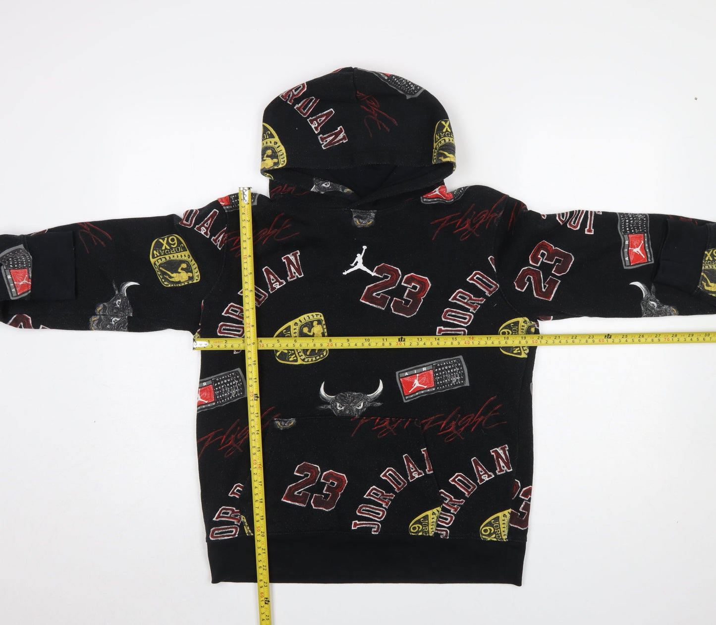 Jordan Boys Black Graphic Pullover Hoodie XL 13-15 Years Fleece