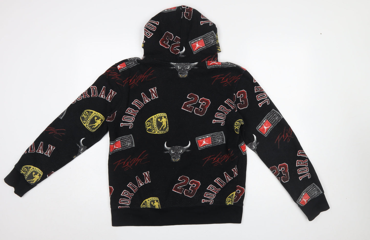 Jordan Boys Black Graphic Pullover Hoodie XL 13-15 Years Fleece