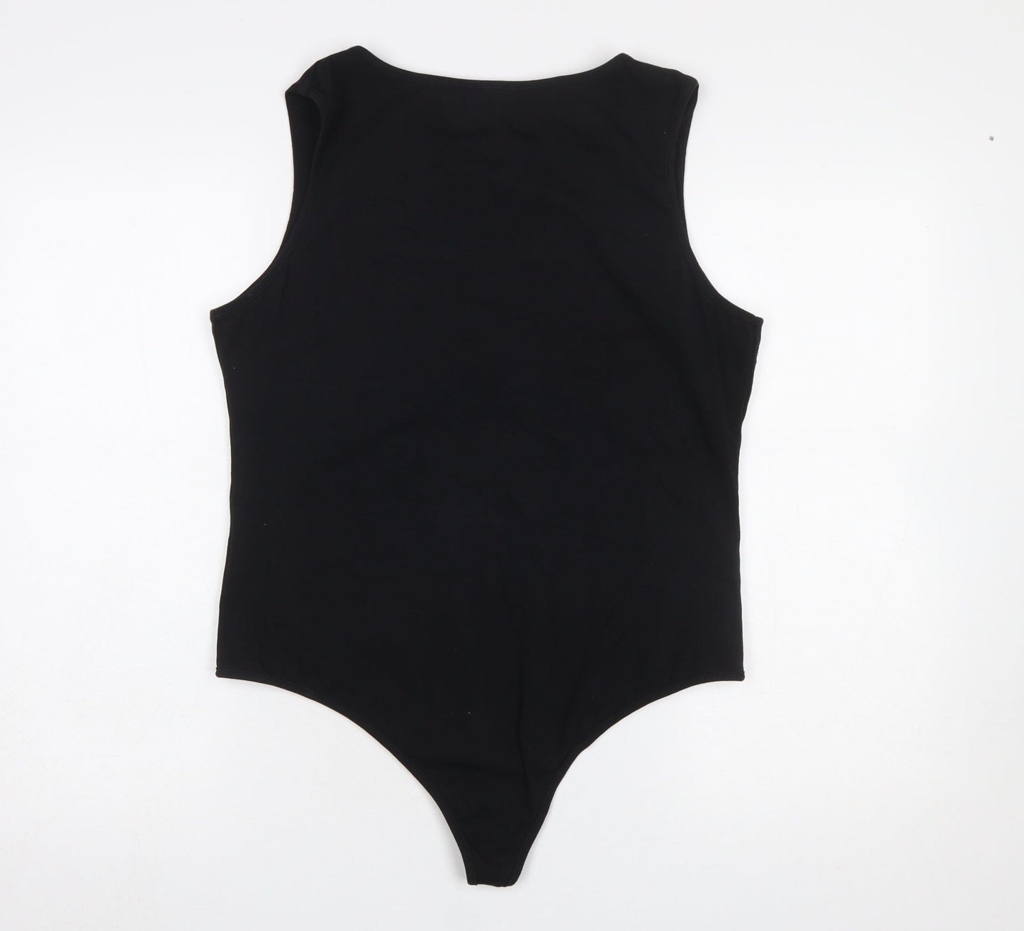 New Look Women Black Studded V-Neck Bodysuit Size 18