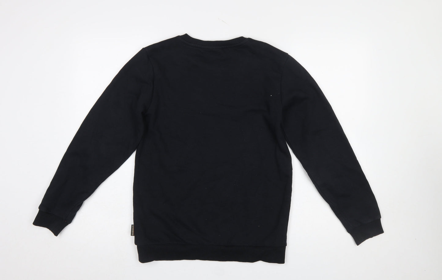 Napapijri Boys Black 14 Years Crew Neck Pullover Graphic Sweatshirt