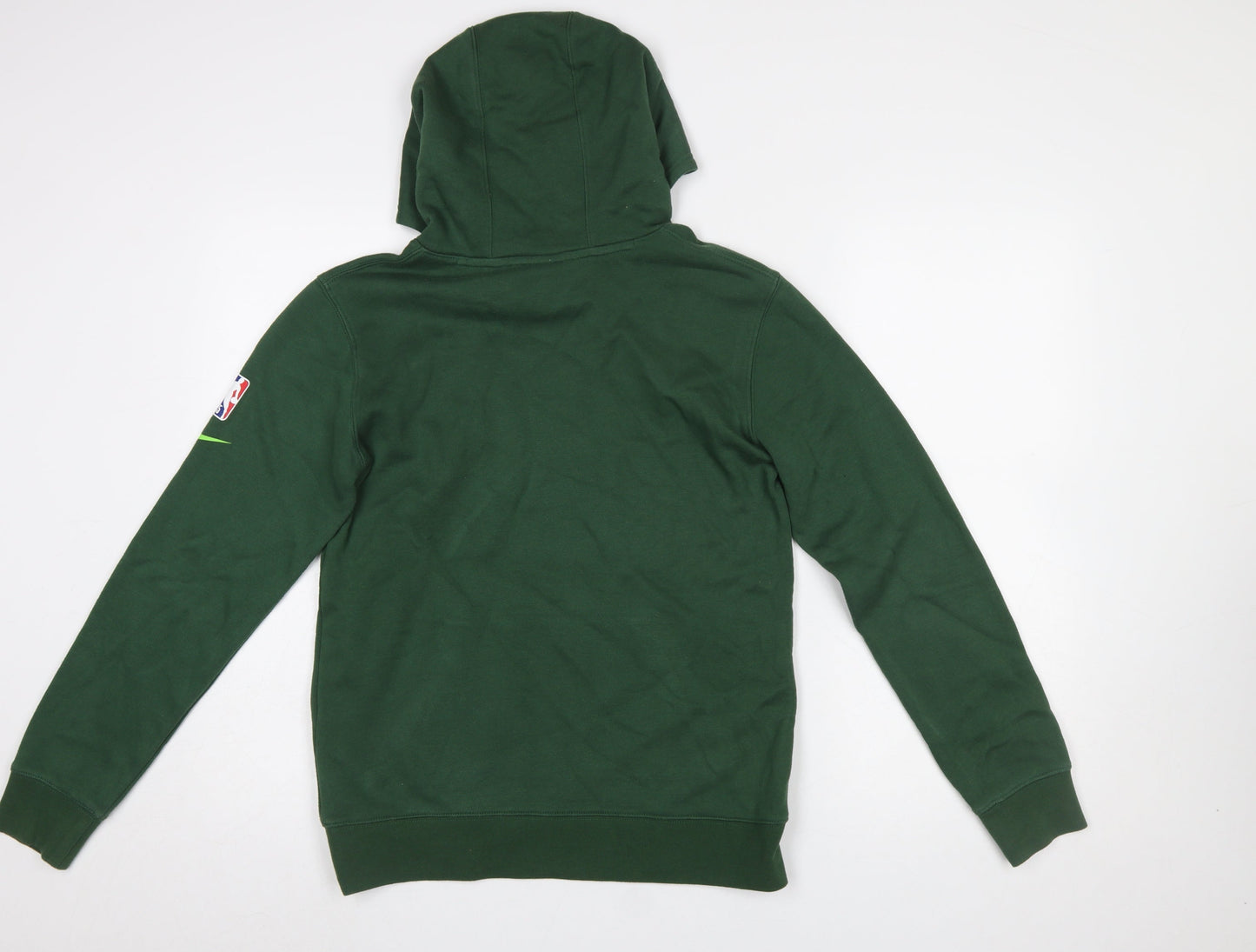 Nike Boys Green Bucks Hoodie Size 14/16 L Pullover Cotton Blend NBA Sweatshirt