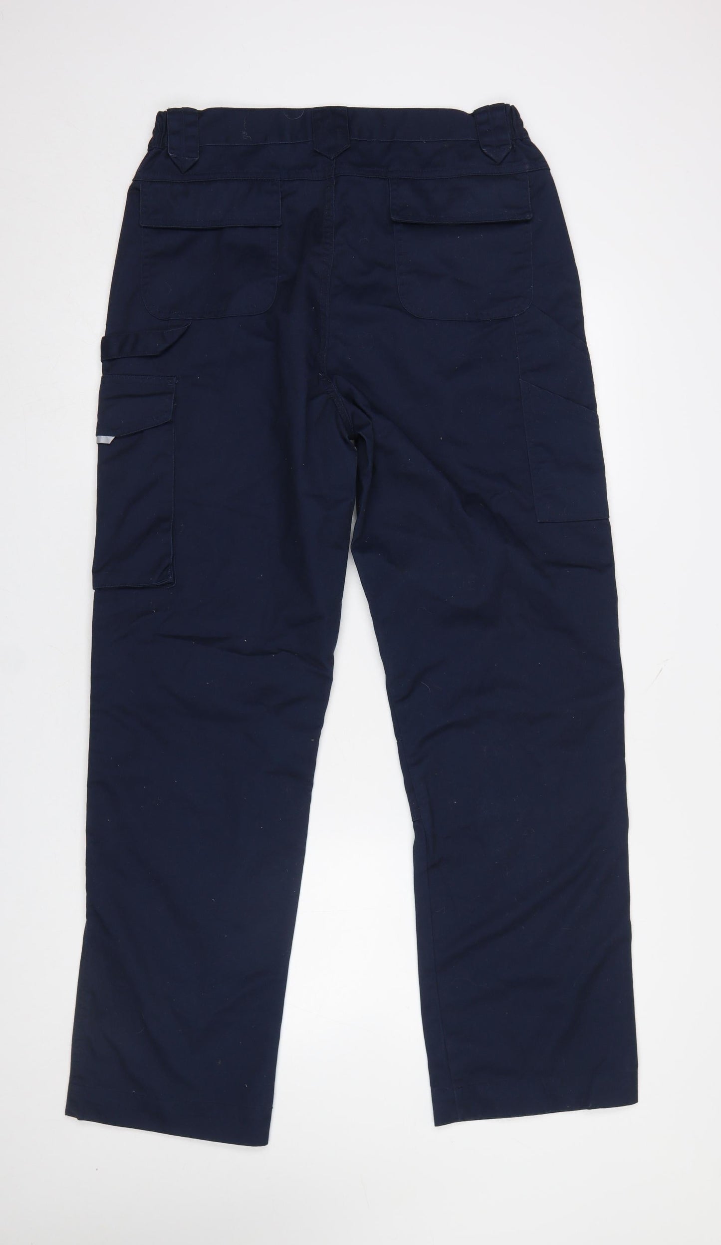 Result Work-Guard Men's Navy Cargo Trousers Size L 36in Polyester Cotton