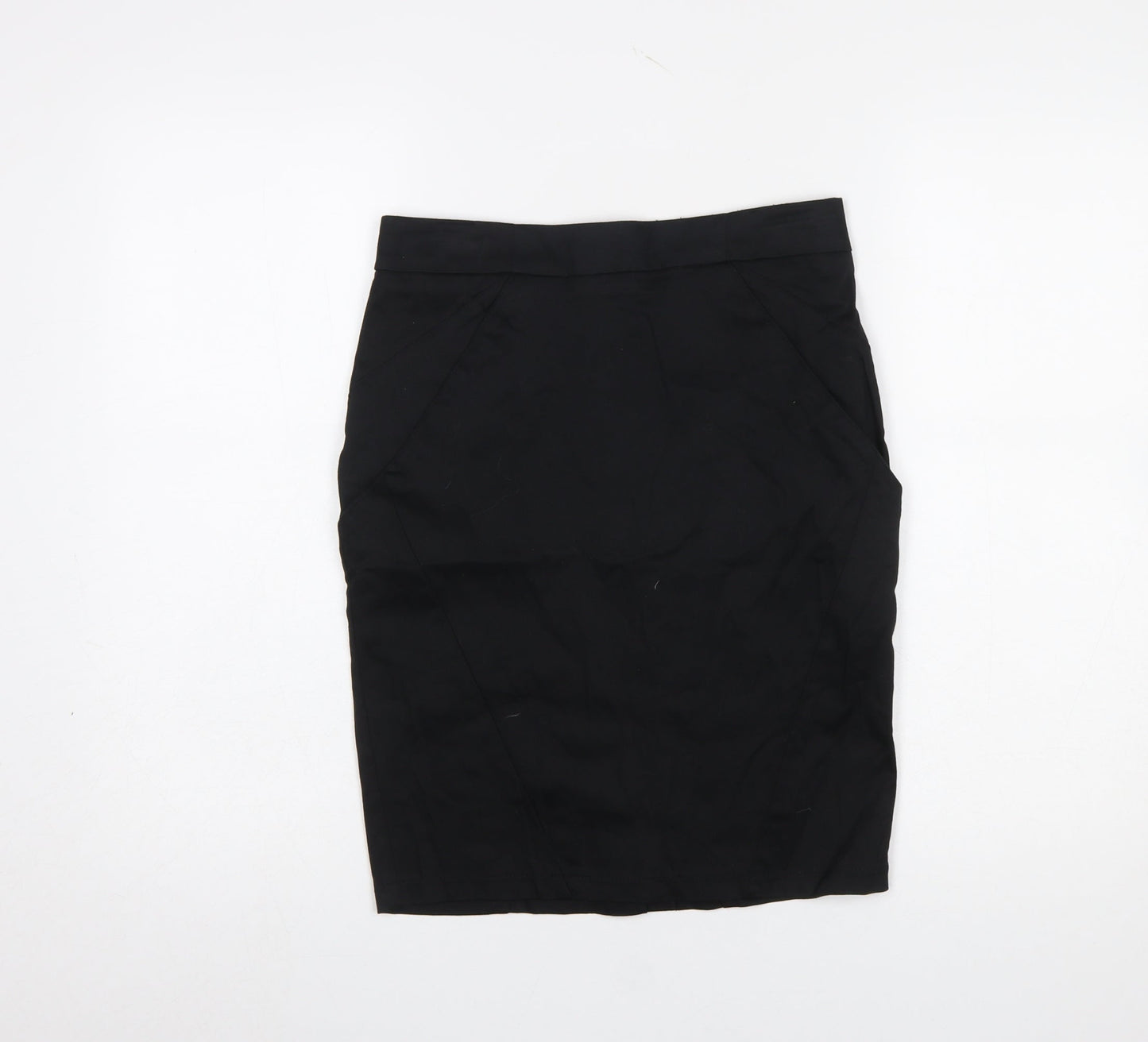 Topshop Women's Black Knee Length Pencil Skirt Size 10