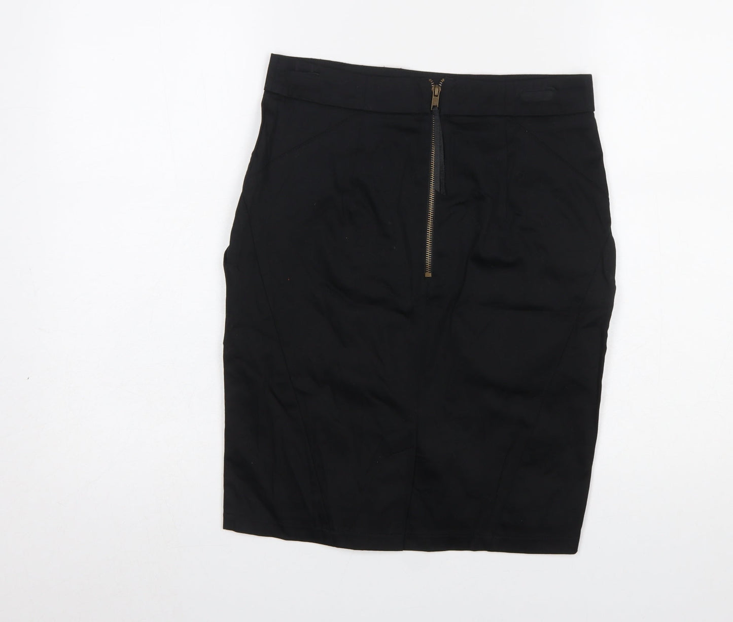 Topshop Women's Black Knee Length Pencil Skirt Size 10