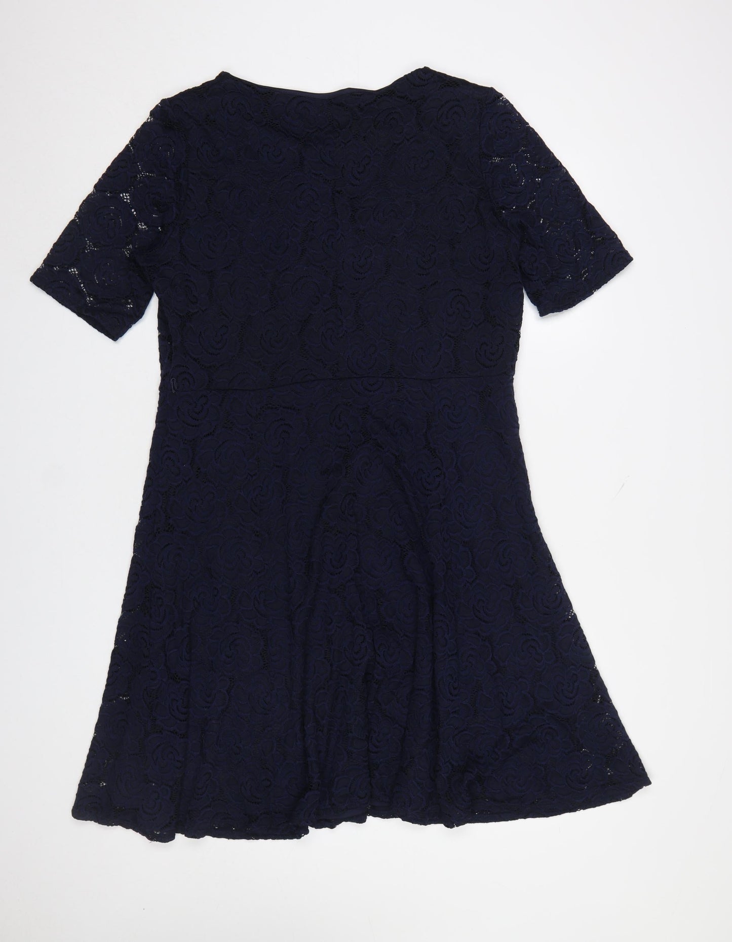 Wallis Women’s Blue Lace A-Line Knee Length Dress Size 18