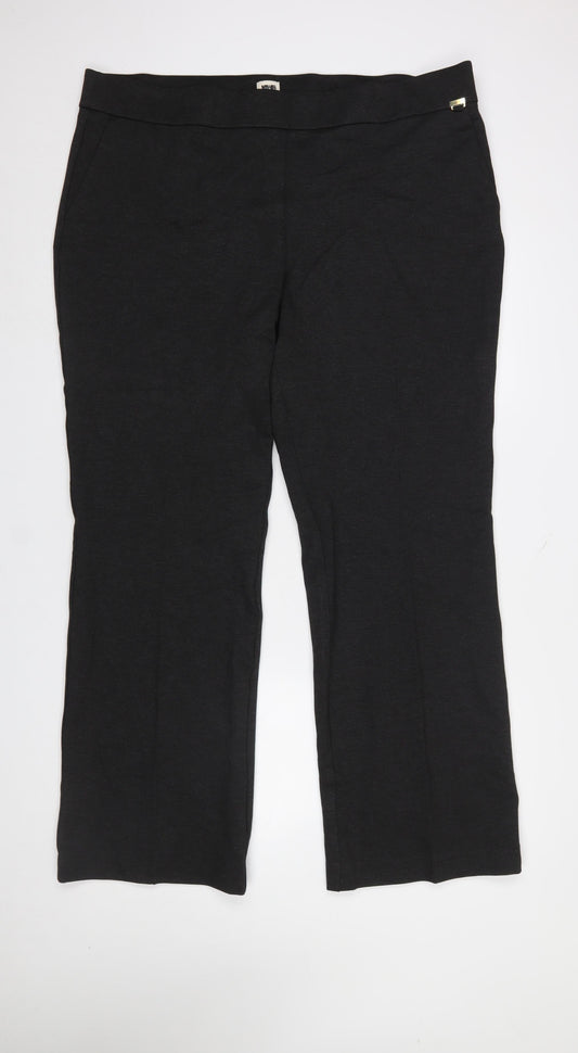 Anne Klein Women’s Black 2XL Straight Leg Stretch Dress Trousers