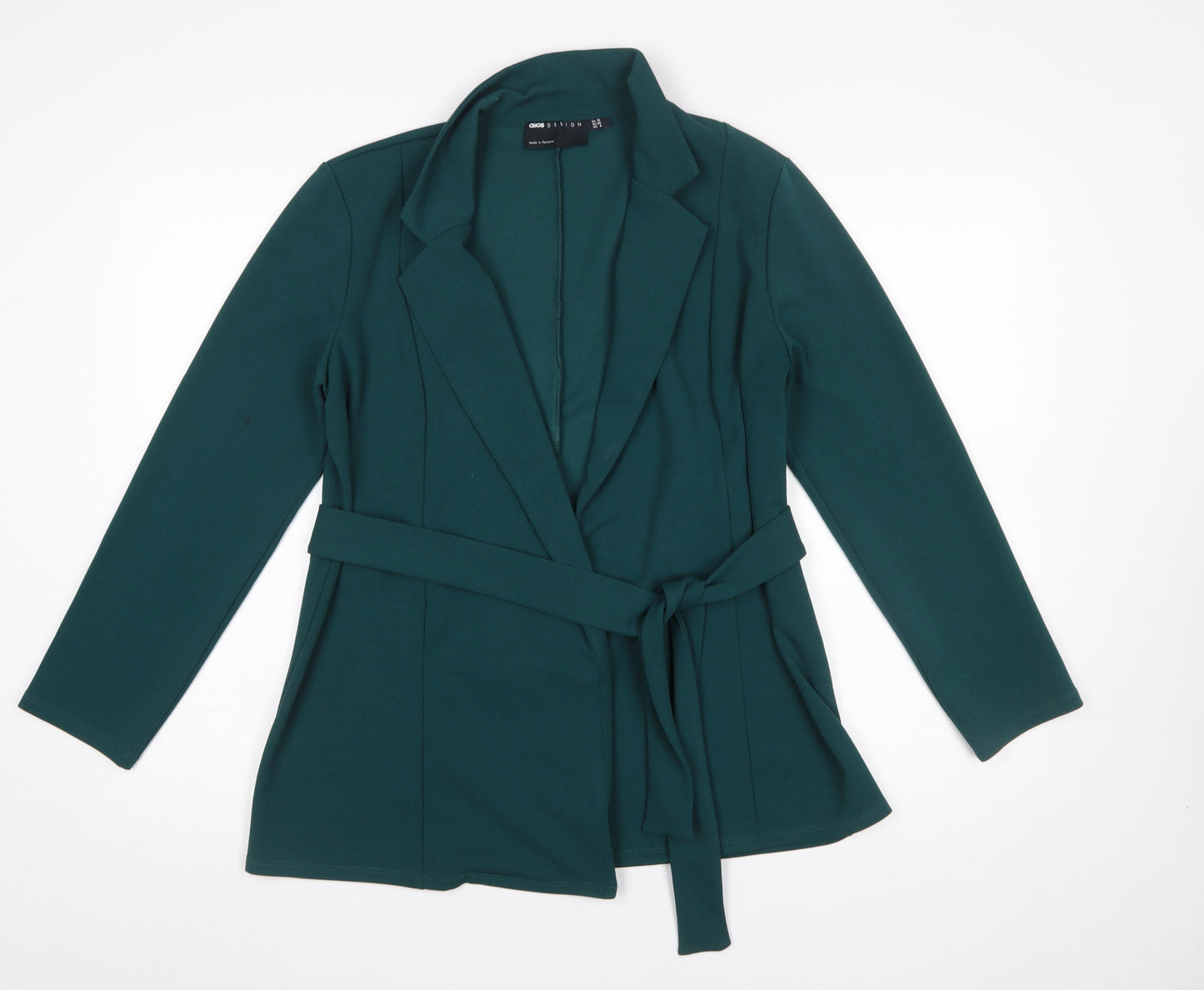 ASOS DESIGN Women’s Green Belted Blazer Jacket UK 10 Regular Fit