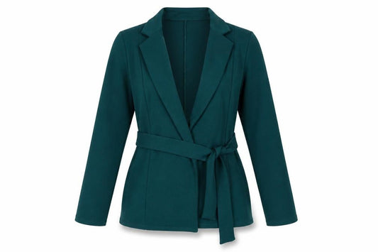 ASOS DESIGN Women’s Green Belted Blazer Jacket UK 10 Regular Fit