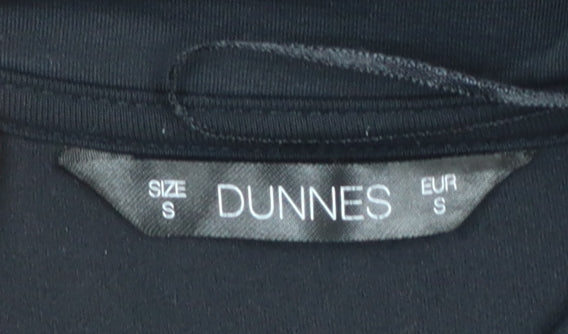 Dunnes Stores Women's Black Small Full Zip Sweatshirt with Snap Closure