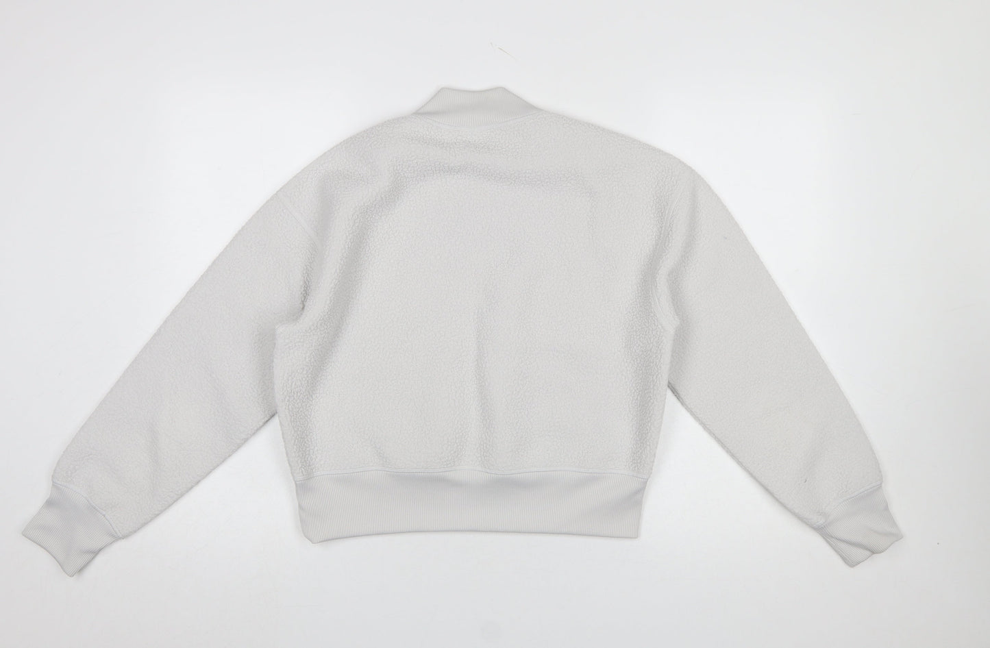 Puma Women Grey Fleece Pullover Sweatshirt Medium Polyester